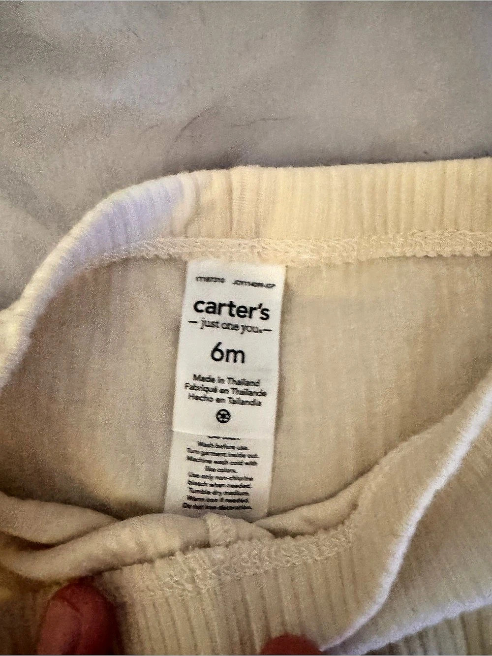 Carter's Ribbed Ruffle-Hem Leggings Baby 6M - Picture 3 of 3